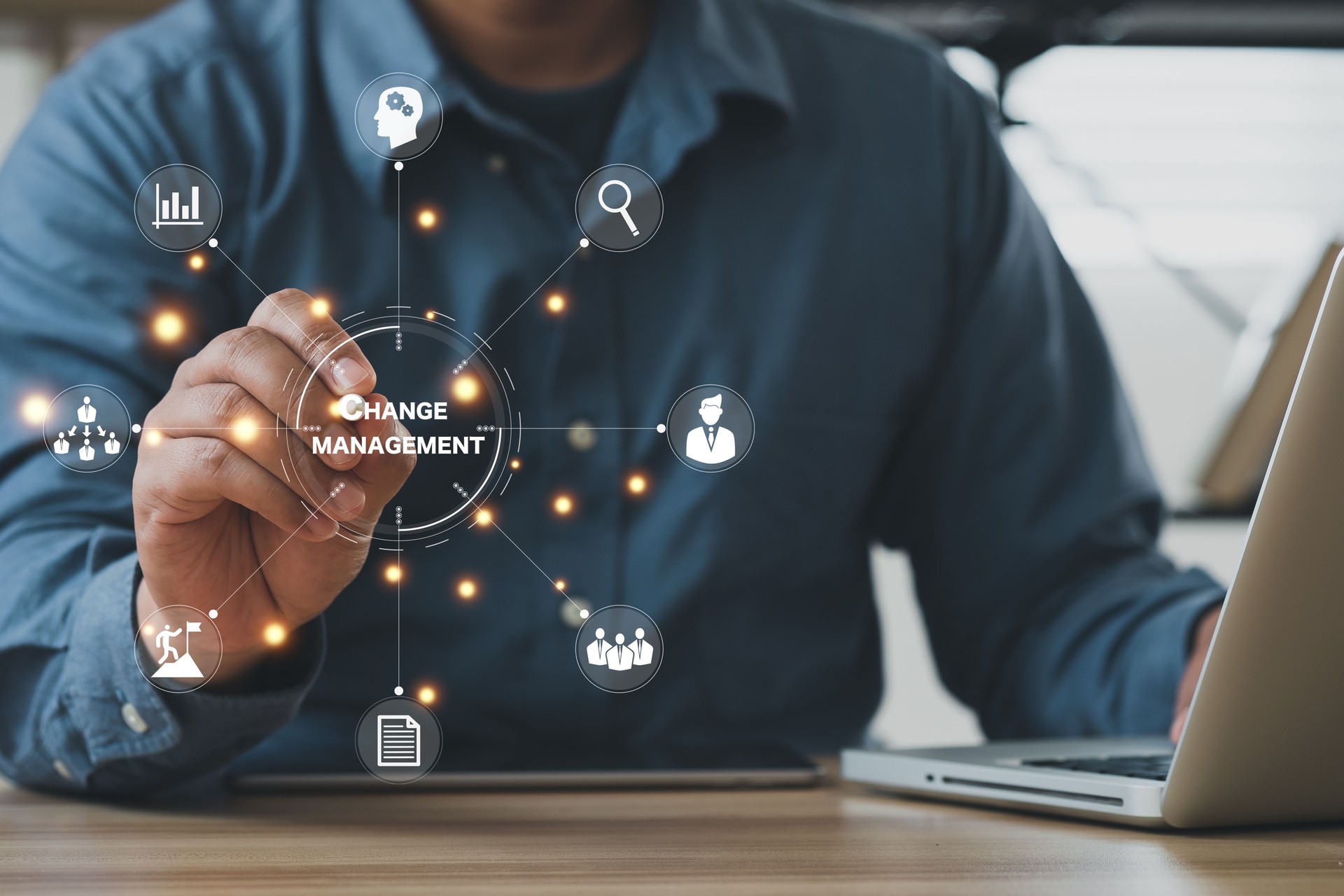 Business improvement and development concept. Captain (symbol of team leader) change direction. Successful business development plan. Path to success with gears from starting with vision and idea, professional achievement."n